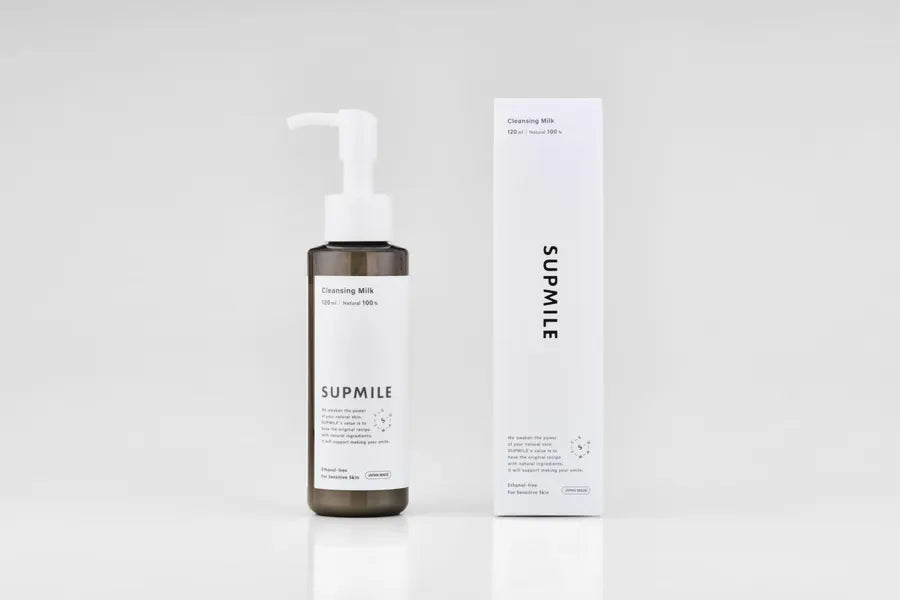 【SUPMILE】Vegan エタノールフリー・天然由来成分100％　クレンジングミルク 120ml