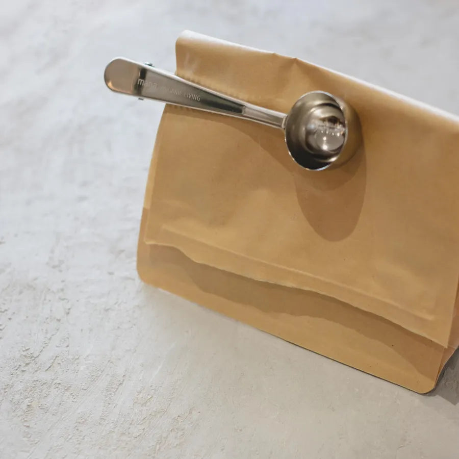 【計量したり袋も閉じれる】2WAYスプーンクリップ <ゴールド>mana.