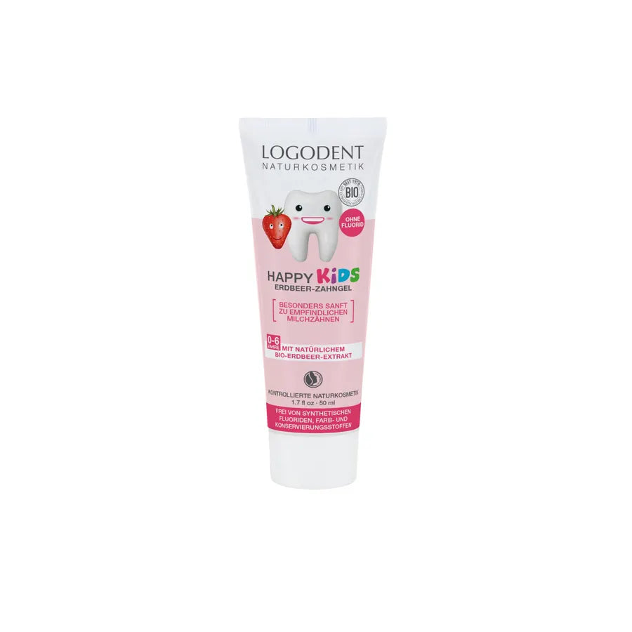【LOGONA】キッズ・ストロベリー・はみがきジェル/赤いジェルタイプ 50ml
