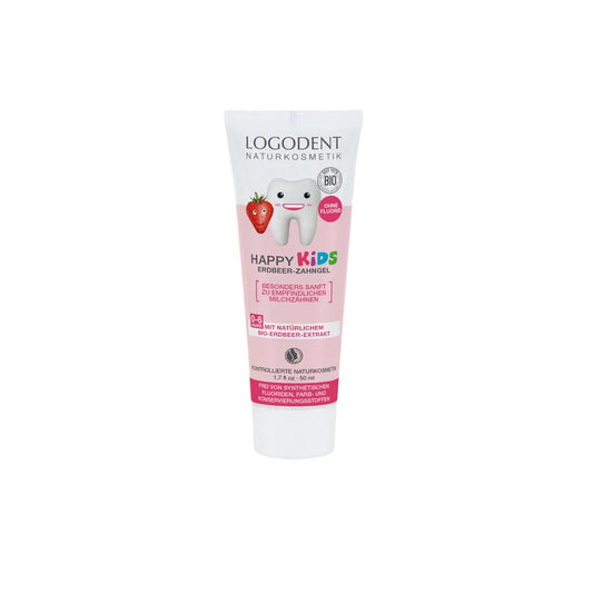 【LOGONA】キッズ・ストロベリー・はみがきジェル/赤いジェルタイプ 50ml