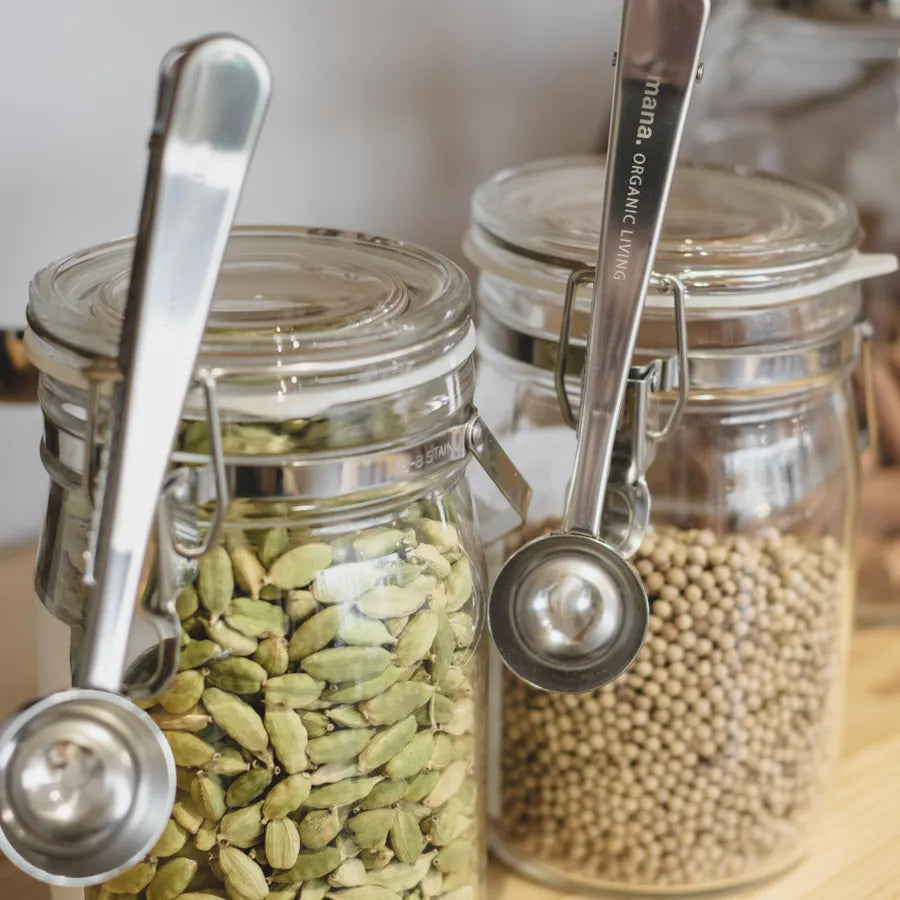 【計量したり袋も閉じれる】2WAYスプーンクリップ <ゴールド>mana.