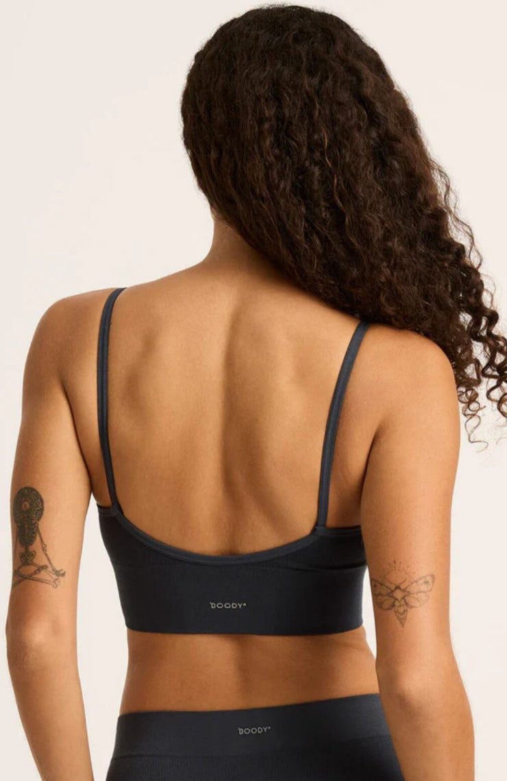 【BOODY（ブーディー）】LYOLYTE リブローバックブラ　ストーム（ダークグレー）Sサイズ