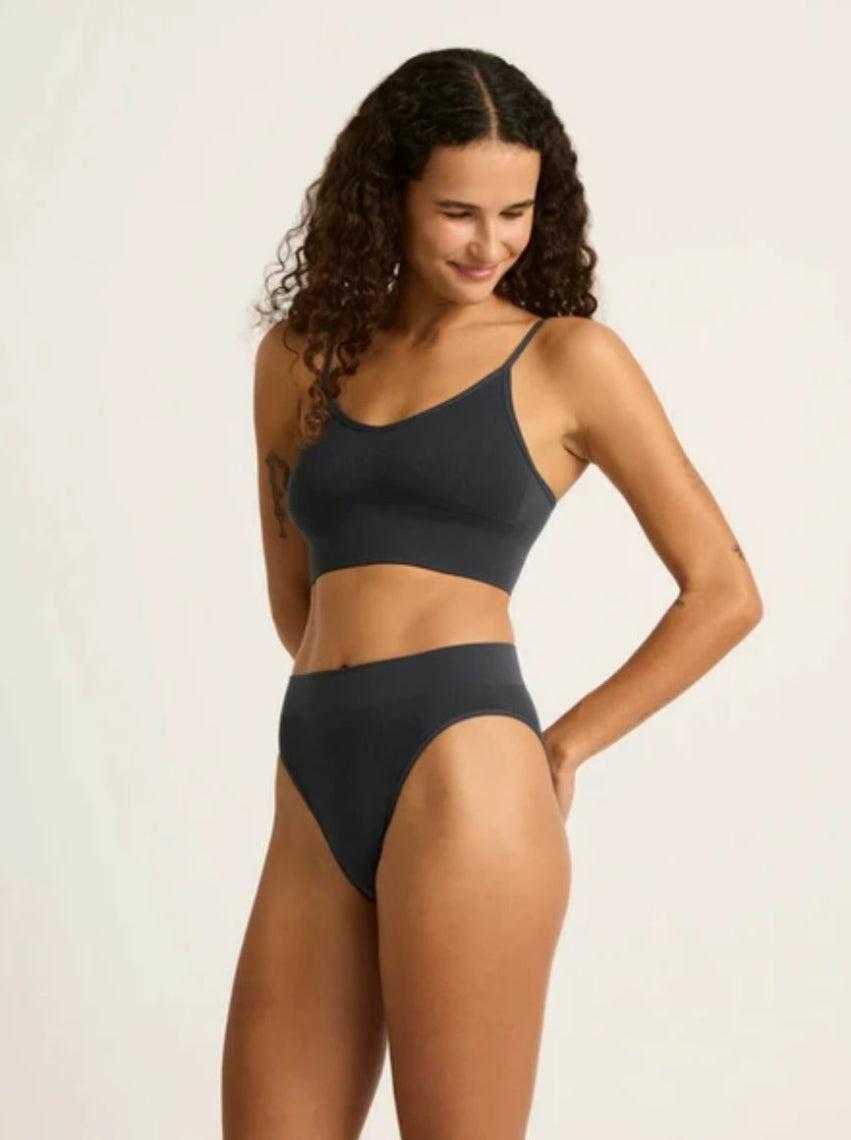 【BOODY（ブーディー）】LYOLYTE リブローバックブラ　ストーム（ダークグレー）Sサイズ