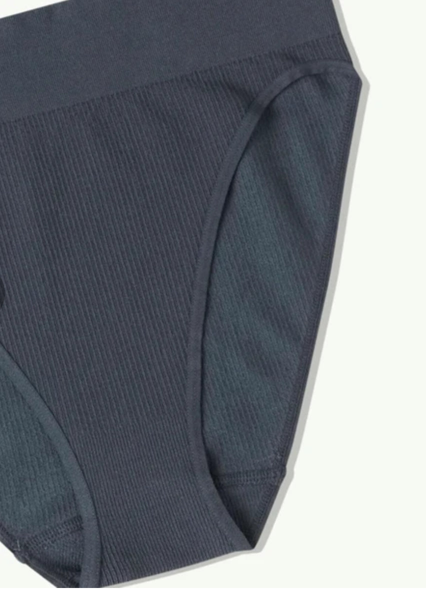 【BOODY】LYOLYTE リブハイレッグブリーフ　ショーツ　ストーム（ダークグレー）Sサイズ