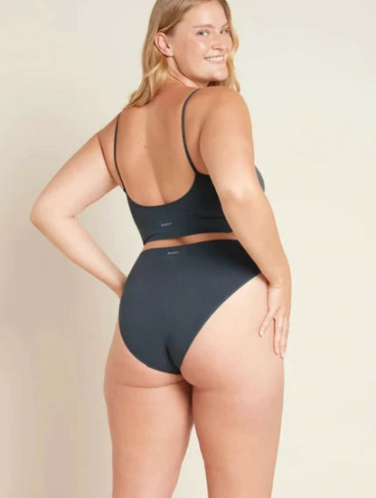 【BOODY】LYOLYTE リブハイレッグブリーフ　ショーツ　ストーム（ダークグレー）Sサイズ