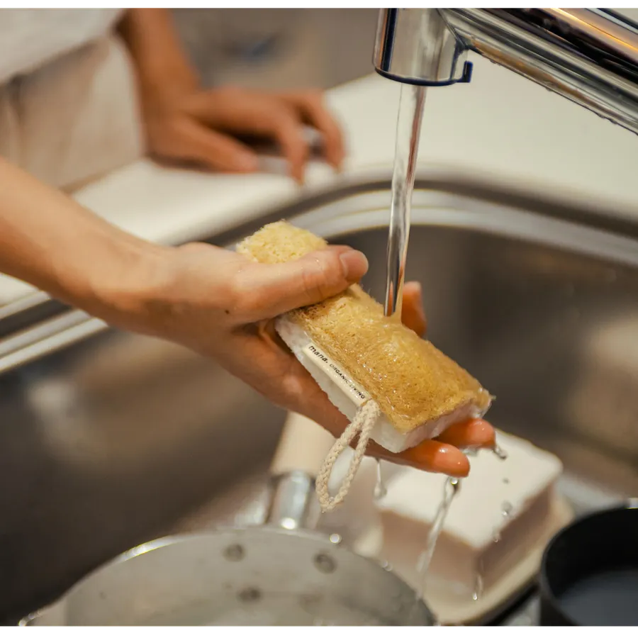 【地球に優しい】自然素材のキッチンスポンジ <3個セット> mana.