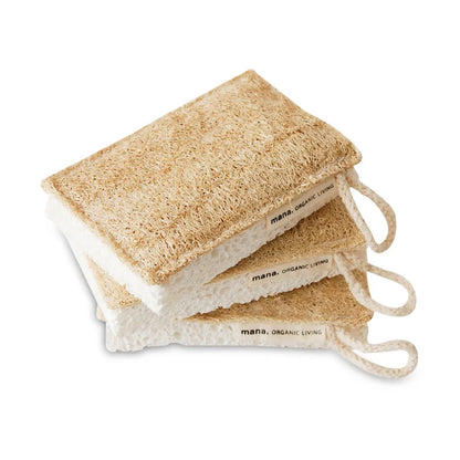 【地球に優しい】自然素材のキッチンスポンジ <3個セット> mana.