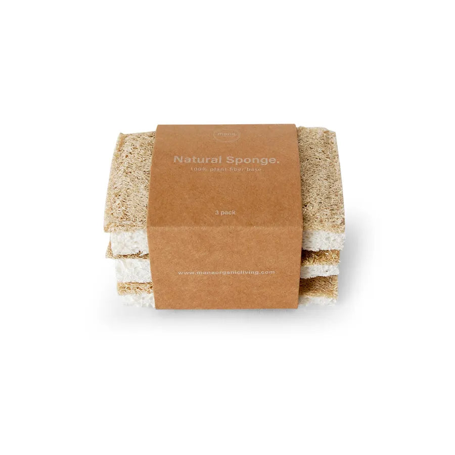 【地球に優しい】自然素材のキッチンスポンジ <3個セット> mana.