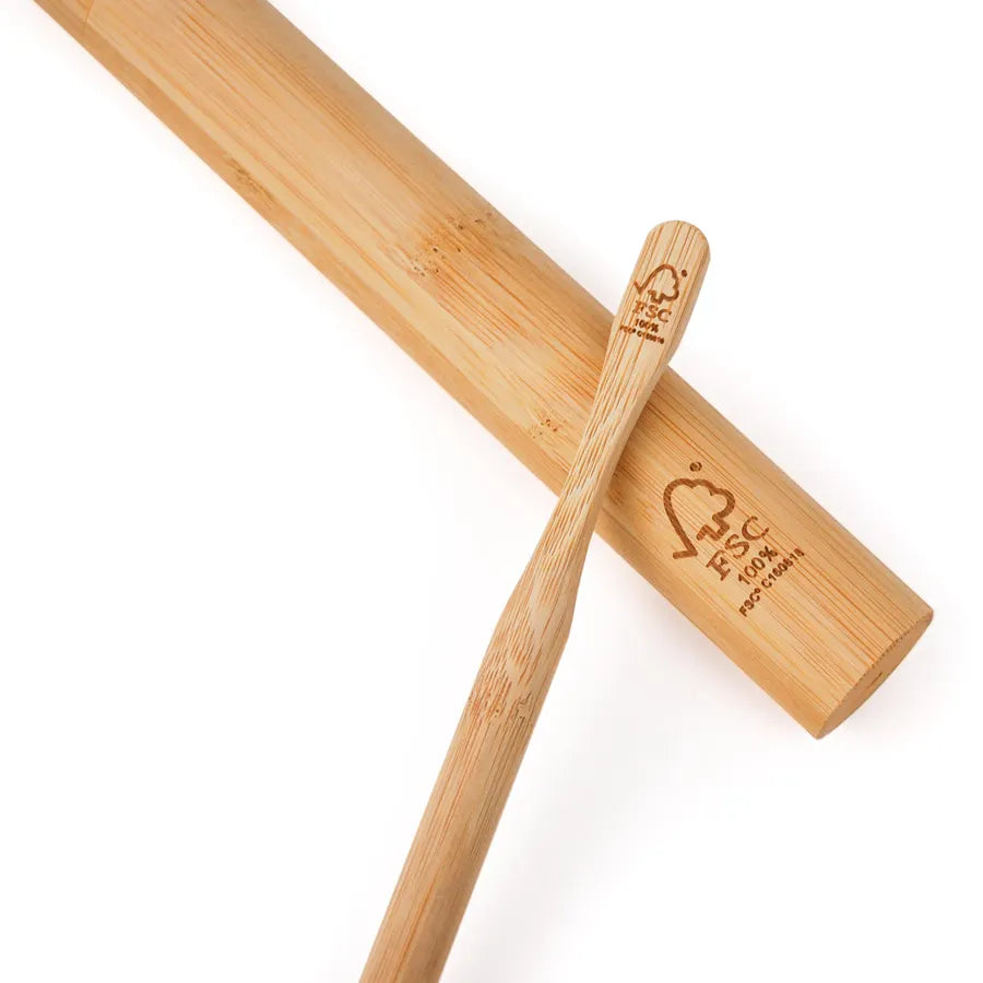 【軽くて磨きやすい/FSC認証】竹歯ブラシ <コンパクト>mana.