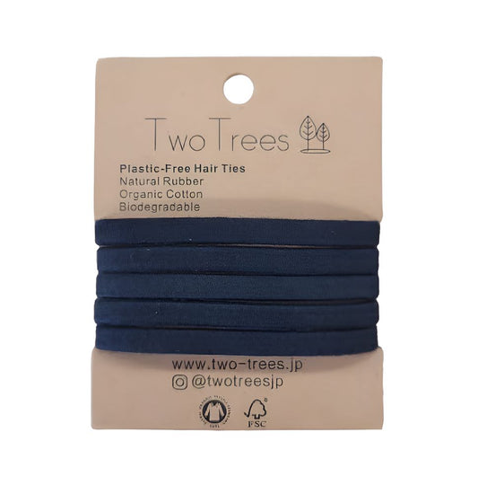 【TwoTrees】オーガニックコットン100% ヘアゴム 5本